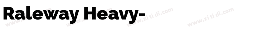 Raleway Heavy字体转换